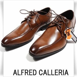 新品1円～★ALFRED GALLERIA アルフレッドギャレリア アクションレザー ビジネスシューズ 27.0cm ブラウン 茶 レースアップ ◆7858◆