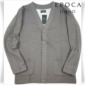 新品1円～★EPOCA UOMO エポカ ウォモ メンズ 秋冬 発熱機能素材カーディガン M チャコール リラックスウエア ◆7900◆