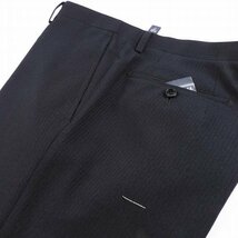 新品1円～★定価4.2万 Black On TETE HOMME テットオム 秋冬 シャドーストライプスーツ 100AB7 ノータック ストレッチ 濃紺 ◆8064◆_画像10