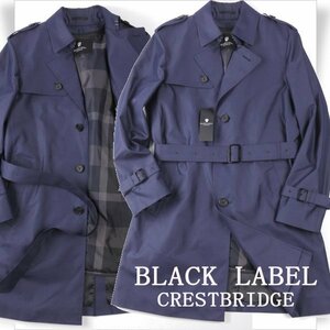 品1円～★定価8.3万 BLACK LABEL ブラックレーベル クレストブリッジ メンズ 中綿ライナー付き シャンブレー トレンチコート L ◆8575◆