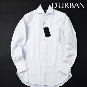 新品1円～★定価2.3万 ダーバン D'URBAN 長袖 ワイドカラードレスシャツ S 白 ワイシャツ 本物 ◆8761◆