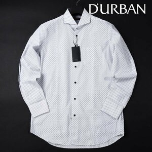 新品1円～★定価1.9万 ダーバン D'URBAN 長袖 ドレスシャツ L ワイドカラー ワイシャツ 本物 ◆8762◆