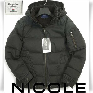 新品1円～★ニコル セレクション NICOLE selection メンズ デニム ハンガリー産ダックダウン ダウンコート 46 M ダウンジャケット ◆8842◆