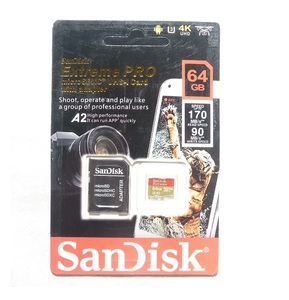 新品microSDカード SANDISK【64GB】 アダプター付属 サンディスク 170MB/S a2 