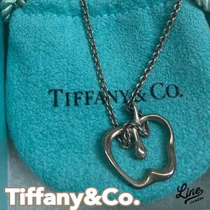 宝飾品 ◆Tiffany ◆エルサペレッティ アップル SV925 ネックレス ペンダント アクセサリー シルバー◆ ティファニー ◆ レディース 箱付 