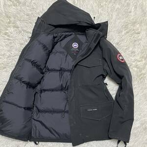 カナダグース 『この冬の主役』 CANADA GOOSE カムループス ダウンジャケット 黒 ブラック Mサイズ ワッペン PARKA 