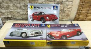 未組立 ITARELI 3台 フェラーリ 250GT CALIFORNIA 250GT ベンツ 300SL GULLWING イタレリ プラモデル 未使用品 札幌市 