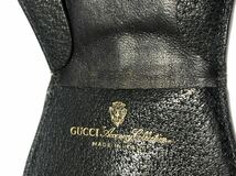 GUCCI グッチ コインケース ヴィンテージ GG柄 レザー コインパース 財布 小銭入れ グッチ オールドグッチ シェリーライン グレー系_画像6