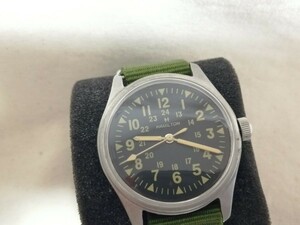 アンティーク　ハミルトン　軍用時計　自動巻き　カーキ　ベトナム戦争　ミリタリーウォッチ　ヴィンテージ　メンズ　腕時計　アメリカ軍