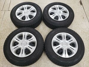 ◎すぐ使えます深溝ヨコハマ185/70R14 185/70-14 日産純正スチール 14inc 5.5j+40 100/4H ティーダ ウィングロードノート ブルーバード