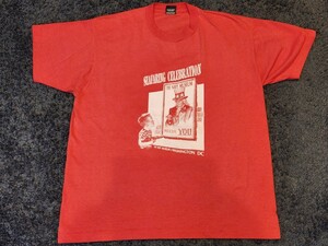 古着 SCREEN STARSボディNAVY MUSEUM ヴィンテージ Tシャツ XL 袖/裾シングル MADE IN USA 赤フェード 検) ミリタリー ワシントンD.C.