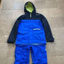 バートン Burton スキーウェア 上下 スキー スノボジャケット パンツ スノボ スノーボード Lサイズ メンズ 青×黒 スノーボードウェア _画像1