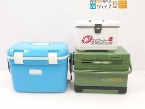 ダイワ 友クーラー 13・プロックス 活きエビクーラー 8・アクティブランド モンタナ 25L 計3個中古