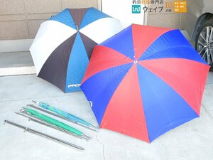 ダイワ プロバイザー、イソクニ ジャンボ フィッシングパラソル 等 ヘラブナ 釣用パラソル 雨 風 日よけ 万力付き 計5本