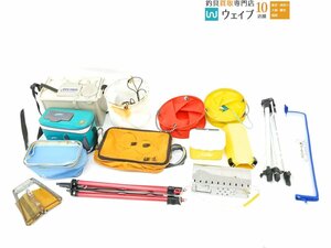 三脚、バッカン、バケツ 等 釣り用品 計14点セット ジャンク品