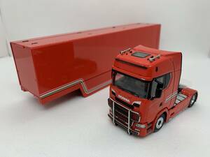 ケンファイ 1/64 スカニア S730 積載車 Double Deck Car Carrier Transporter レッド J03-3R-007