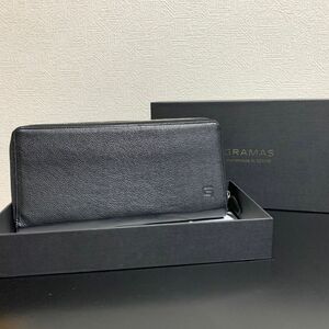 GRAMAS グラマス　シエナ　SIENA ダブルジップ オーガナイザー　本革　長財布　クラッチ ウォレット レザー ブラック