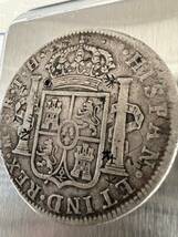 【家族私物】1806年　メキシコ貨幣　貿易銭　銀貨　漢字刻印あり　8レアル_画像5