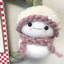 ハンドメイド　うさぎ　ゆきだるま　お正月飾り　お正月リース　雪だるま　_画像6