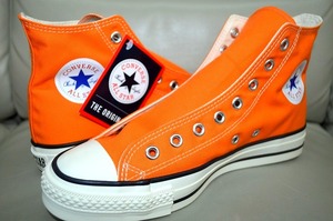 新品未使用 CONVERSE コンバース ALLSTAR CANVAS AS J HI 日本製 MADE IN JAPAN オレンジ US7.5 26センチ 13200円 送料無料