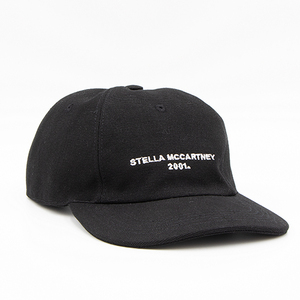 【サイズ選択 58/59】定価44000円■STELLA McCARTNEY■イタリア製 ロゴ刺繍入りベースキャップ■ステラマッカートニー■野球帽■ブラック