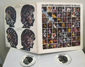 ☆彡 Grand Funk Railroad Caught In The Act [ US '75 ORIG Capitol Records SABB-11445 ] 2LPs エンボス加工・ジャケ