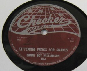 ** BLUES 78rpm **Sonny Boy Williamson Fattening Frogs For Snakes/ I Don't Know [ US '57 Checker 864 ] SP盤