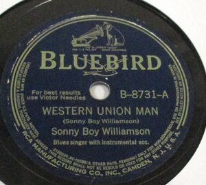 ** Rhythm & Blues 78rpm ** Sonny Boy Williamson Western Union Man / Shotgun Blues [ US '41 Bluebird B-8731] SP盤