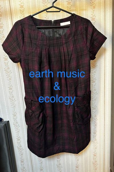 earth music & ecology ワンピース 膝上丈 半袖