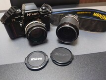 ニコン F3 HP ハイアイポイント フィルム 一眼レフ カメラ ブラックボディ 純正ストラップ レンズ2個 Nikon NIKKOR 50mm 1:1.4 他 _画像1