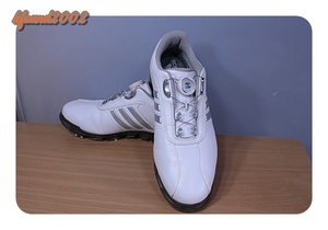 adidas golf アディダス　ゴルフシューズ　BOA(ガチャガチャ）・２６．０ｃｍ（ワイド・幅広）スパイクモデル　良品！