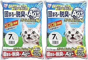 アイリスオーヤマ 猫砂 クリーン&フレッシュ Ag+ 脱臭効果 7L×2袋 (まとめ買い