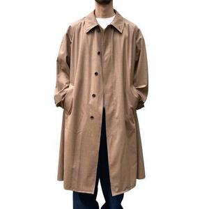 5o- Rally turn-down collar coat tropical wool tea regular price 99000 jpy AURALEE long coat 