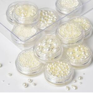 【当日発送】パールストーン ハート入り デコうちわ 硬貨ケース デコパーツ ネイル レジン