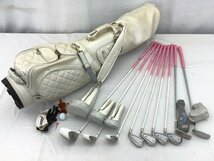 PARIS Golf/パリス レディース ゴルフクラブ・キャディバッグ セット ※バッグの革劣化有 中古品 ACB_画像1