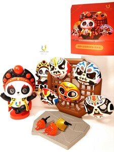 中国 成都ユニバ 蓉宝 ロンバオ 熊猫 ボックス フィギュア 2021 玩具 おもちゃ 人形 ドール パンダ 変面 美品 （検索） マスコット FISU　