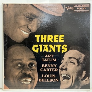 ■即決 JAZZ Art Tatum Benny Carter Louis Bellson / Three Giants mgv8013 j39369 米盤、黒銀Vinc/Tp Dg Mono アート・テイタム 