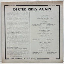 ■即決 JAZZ Dexter Gordon / Dexter Rides Again Mg12130 j39454 米盤、マルーンMono Rvg/X20機械スタンパー _画像2