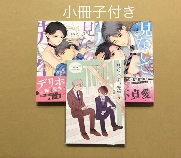 小冊子付き★狗飼ミギ「見ないで、先生」1巻、2巻★2巻「小冊子」付き★ＢＬコミック２冊セット