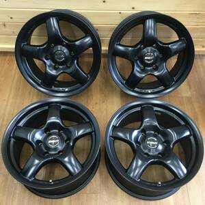 【10000円スタート】美品!! 4x4 Engineering BRADLEY π ブラットレー パイ 17x8J PCD:139.7 6穴 IN+20 マッドブラック ホイール 4本セット