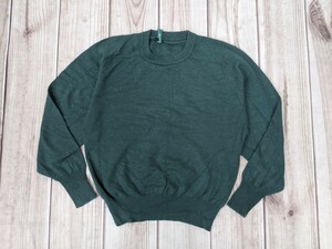 6．LAVORD UOMO　カシミヤ100カシミア100 ニットセーター メンズM　緑x809