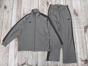 2．2点 00s adidas アディダス トラックジャケットパンツ ジャージ上下 トレーニングウェア メンズL グレー黒 y10