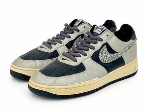 NIKE AIR FORCE 1 B 黒蛇 BLACK/BLACK-SILVER 624040-001 US9.5 27.5cm ナイキ エアフォース1 01年製 劣化 ジャンク