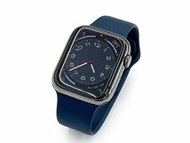 Apple Watch アップルウォッチ Series 7 45mm MKL23J/A GPS + Cellularモデル グラファイトステンレス アビスブルースポーツバンド_画像1