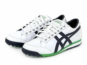 未使用品 アシックス asics ゴルフシューズ メンズ GEL-PRESHOT CAASSIC TGN906 ホワイト/ブラック 25.0cm スパイクレス