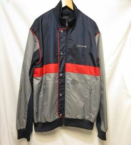 2005年 adidas TRACK JACKET サイズL アディダス ナイロン切り替えデザイン ジャージ トラックトップ トラックジャケット 