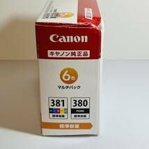 【新品未使用 箱に痛みあり 期限24/1】Canon 純正 インクカートリッジ BCI-381(BK/C/M/Y/GY)+380 6色マルチパック（4549292100044）_画像2