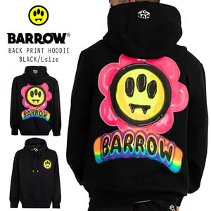 【 BARROW 】 UNISEX BACK PRINT HOODIE バロー バロウ ユニセックス フラワー バックプリント パーカー Lサイズ