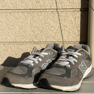 New balance KJ990CEG US6 D 23cm グレー トレーニングシューズ スニーカー シューズ NB ニューバランス 990