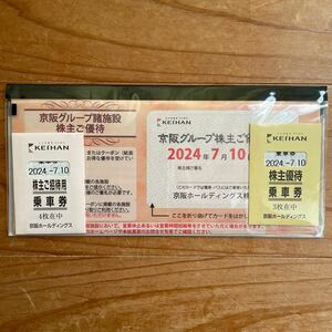 京阪 株主優待 京阪グループ株主ご優待カード 乗車券×7枚 ひらかたパーク入園券